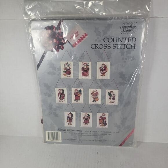 Candamar Designs Something Special Counted Cross Stich 10 Santa Ornaments #50510 - Picture 1 of 2
